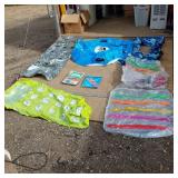 Inflatable Water Toys and Accessories including Havasu Towable Tube, Neon Frosted Mat, and Inflatable Ride 