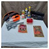 NAPA Welding Clamp, Peterson V440L Stop Turn Tail Light, Torelli Vacuum Cleaner Kit, and Various Tools
