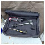 NAPA Welding Clamp, Peterson V440L Stop Turn Tail Light, Torelli Vacuum Cleaner Kit, and Various Tools