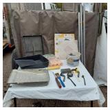 Tile Pack, Paint Trays, Rollers, and Brushes