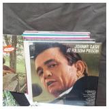 Collection of Vinyl Records including "Johnny Cash at Folsom Prison" and "My Fair Lady"