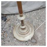 Antique Brass Floor Lamp with Ornate Design
