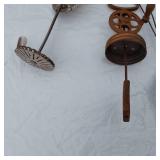 Lot of  Kitchen Utensils and Enamelware Bedpan