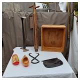 Clogs, Ice Tongs, Vintage Seeder and More
