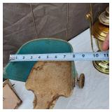 Lamp, Farmers Elevator Lake Lillian Dust Pan (dented), Doll Cart