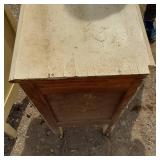 Pair of Vintage White Wooden Nightstands with Drawers - Were Sides of a Vanity