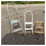 Three Step Ladders in Various Sizes