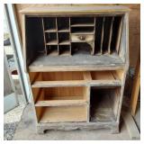 Antique Wooden Secretary Desk in Partial Restoration