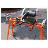 Skill Saw with Port A Mate Rolling Stand & Blades