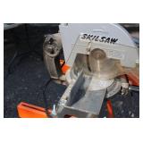 Skill Saw with Port A Mate Rolling Stand & Blades
