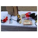 Lot of Funnels, Auto repair light, digital thermometer and more