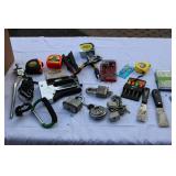 Lot of Locks with keys, tape measures Precicision Knife set and more