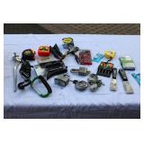 Lot of Locks with keys, tape measures Precicision Knife set and more