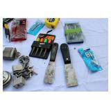 Lot of Locks with keys, tape measures Precicision Knife set and more