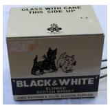 Vintage Black & White Blended Scotch Whiskey Mechanical Scottie/terrier display