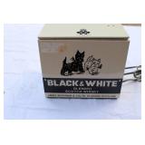 Vintage Black & White Blended Scotch Whiskey Mechanical Scottie/terrier display
