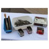 Large Collection of Drill Bits, Sears Electric Screwdriver and screwdriver bits