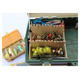 Loaded Vintage Plano Fishing Tackle Box