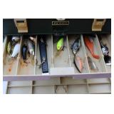 Loaded Vintage Plano Fishing Tackle Box