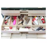 Loaded Vintage Plano Fishing Tackle Box
