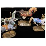 Collection of 4 Willits Designs Limited Edition Carousel Horses and Cat
