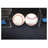 Bert Blyleven, Jeff Reboulet Signed American League Baseballs