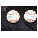 Bert Blyleven, Jeff Reboulet Signed American League Baseballs