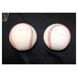 Bert Blyleven, Jeff Reboulet Signed American League Baseballs