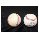 Bert Blyleven, Jeff Reboulet Signed American League Baseballs