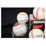 Collection of 11 Baseballs Babe Ruth, Roger Clemens Rawlings American & National League & World Series