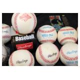 Collection of 11 Baseballs Babe Ruth, Roger Clemens Rawlings American & National League & World Series
