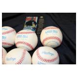 Collection of 11 Baseballs Babe Ruth, Roger Clemens Rawlings American & National League & World Series