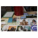 Large Great Northern Collection Railroad Dishes, paper Collectibles prints, maps and more