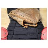 Baseball Catcher Full Sized Art piece - Carlton Fisk Glove has mask Chest protector and Shingaurds