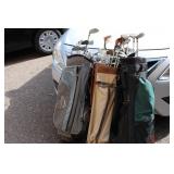 3 bags of assorted Golf Clubs