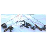 Ice Fishing Rod & Reel Combo Lot – 2 Black Betty Setups + 2 Dave Genz Combos & Cabelas Case