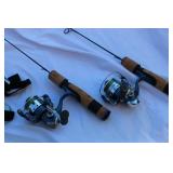 Ice Fishing Rod & Reel Combo Lot – 2 Black Betty Setups + 2 Dave Genz Combos & Cabelas Case