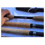 Lot of 5 Fishing Rods & 3 Reels – Mojo Bass, St. Croix, Shimano, Abu Garcia