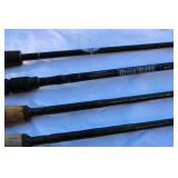 Lot of 5 Fishing Rods & 3 Reels – Mojo Bass, St. Croix, Shimano, Abu Garcia