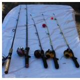 Family Fishing Set – 4 Rods & Reels (Daiwa, Ladyfish, Kids Combos)