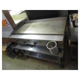 Cook Rite Gas Griddle on SS Rolling Table 48"x29"x38"