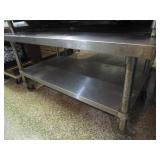 Cook Rite Gas Griddle on SS Rolling Table 48"x29"x38"