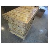 Rolling Wood Table 43"x25"x35"