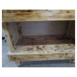 Rolling Wood Table 43"x25"x35"