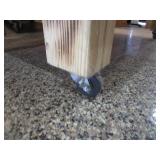 Rolling Wood Table 43"x25"x35"