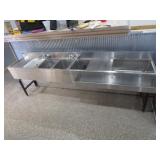 5 Station Bar Sink 95"x18"x34"