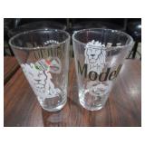 (10) 6" Beer Glasses & (13) 3 1/2" Drink Glasses