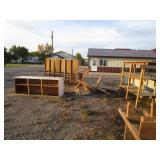 Large Workbench w/Pegboard Back & Shelving Units
