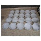 (20) Stoneware Mac&Cheese/Fruit Saucer/Bowls