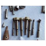 Mixed Tool Lot including Campbell Hausfeld Air Chisel, Various Drill Bits, Sockets and Hand Tools